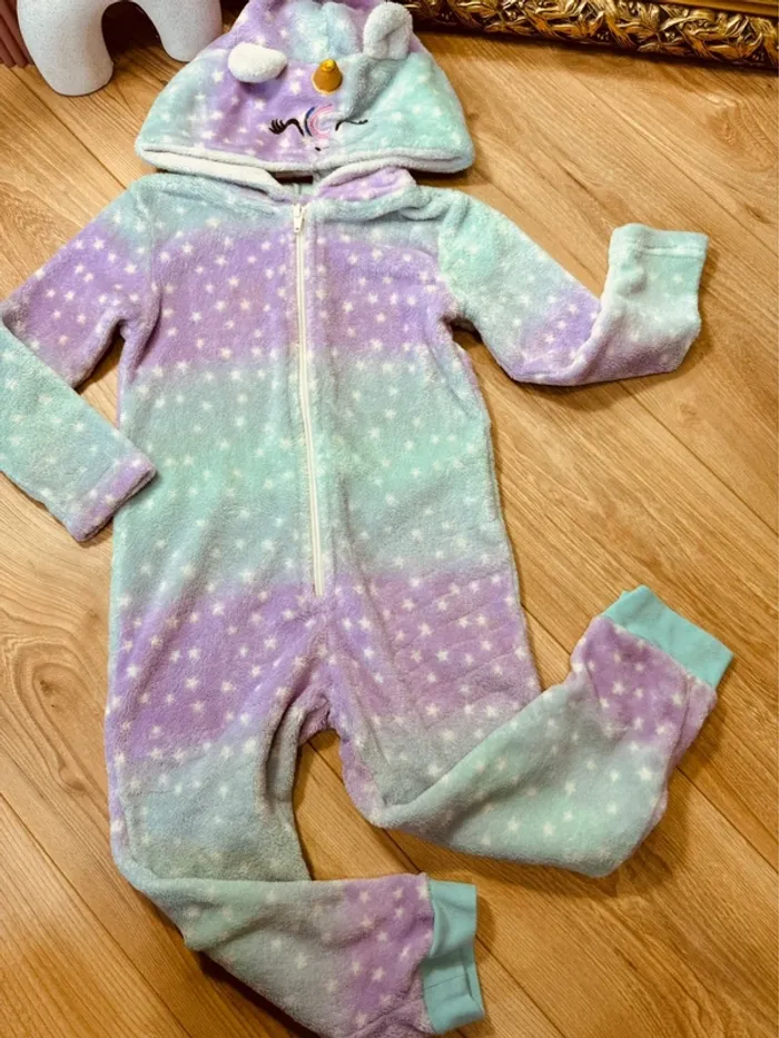 Taille 4 ans combinaison pyjama fille Influx turquoise lila * licorne * 🦄 - photo numéro 4