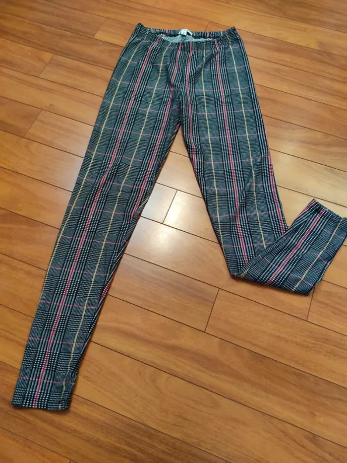 Legging femme gris à carreaux élastique M 38 Neuf - photo numéro 4