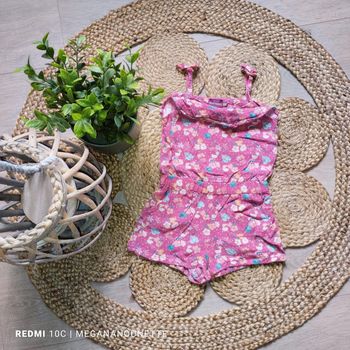 🌸 Combishort Fleurie – Taille 3 ans – Sergent Major 🌸 