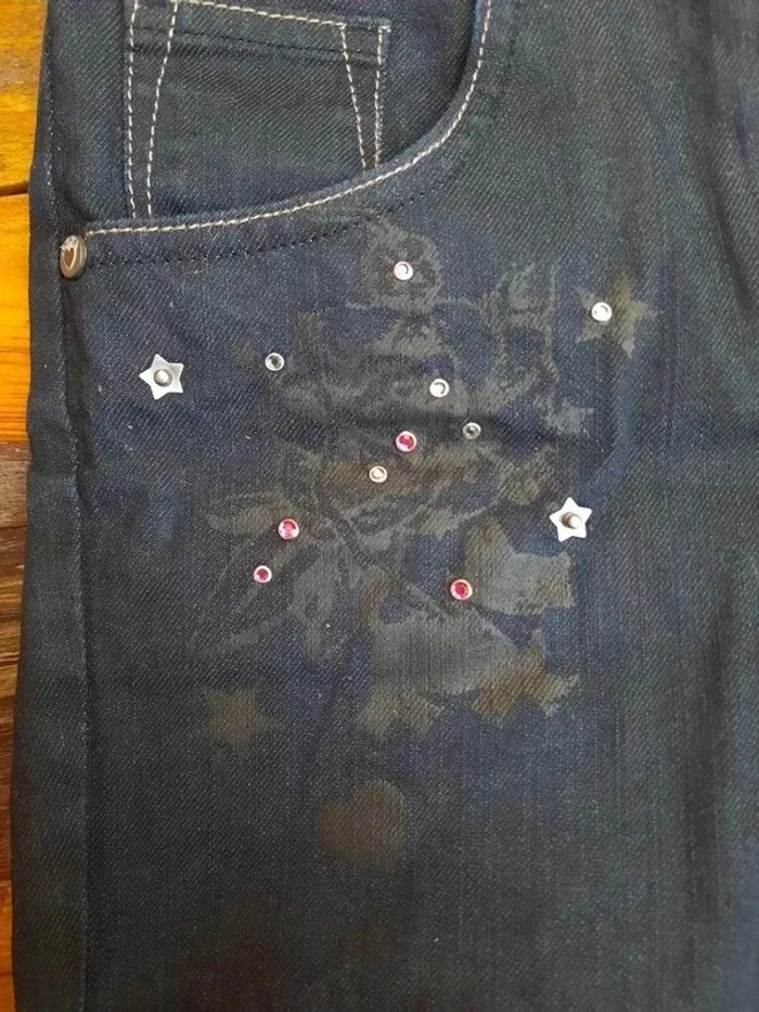 Très beau short en jeans Chipie, brut, strass, 12 ans - photo numéro 5