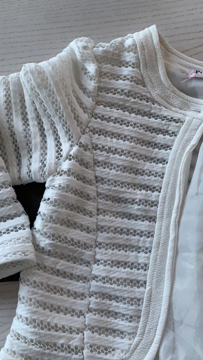 Gilet cardigan crème 8 ans Pink Girl - photo numéro 2