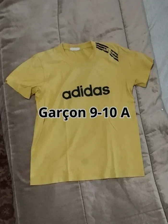T-shirt adidas jaune garçon 9-10 ans - photo numéro 8