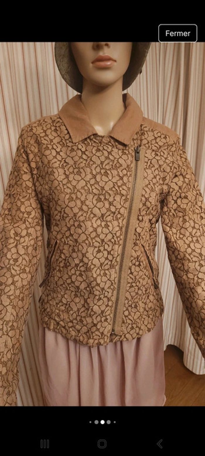 Veste style perfecto IKKS T 38 Lin/coton - photo numéro 7