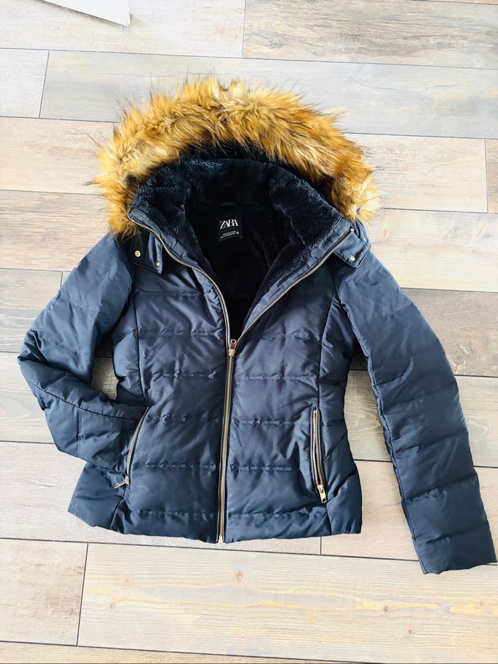 Doudoune cintrée à capuche Zara taille M - photo numéro 7