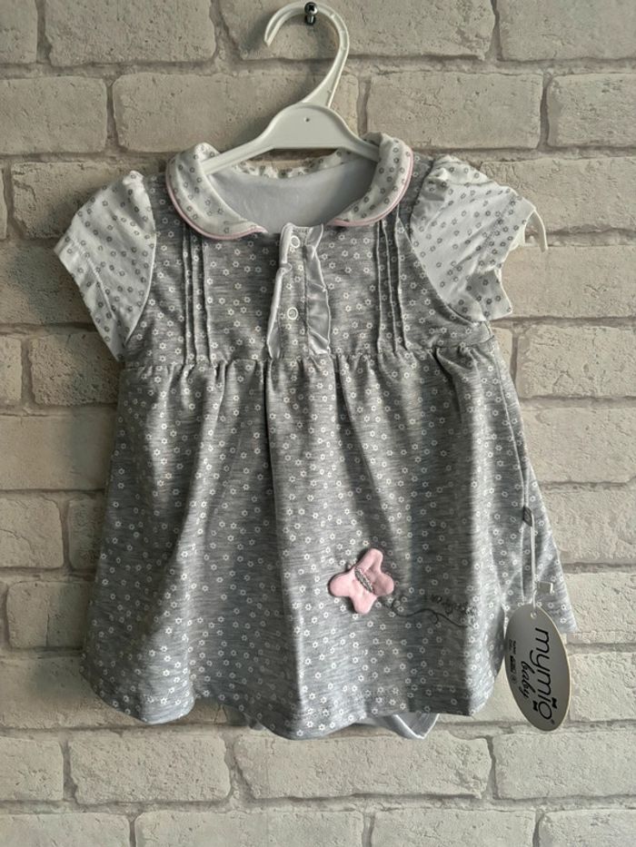 Robe body intégré mymio 9/12 mois neuf