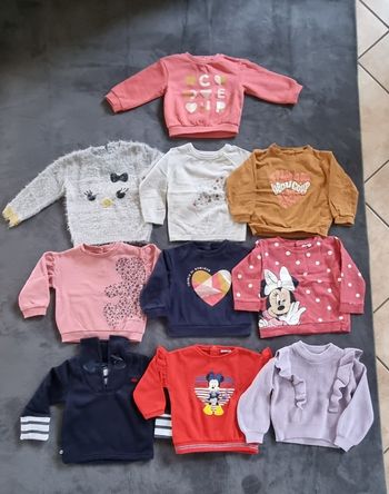 Lot pulls 24 mois fille