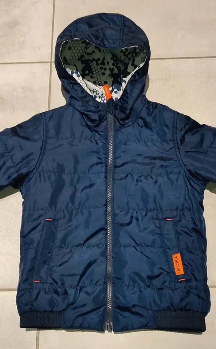 Veste type doudoune légère, réversible - Garçon, taille 4 ans - photo numéro 8