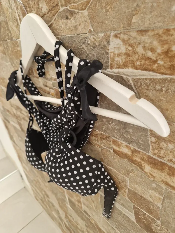 1 ensemble maillot de bain bleu marine avec points blanc taille 38 - photo numéro 9