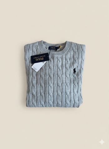 Torsadés Ralph Lauren Gris taille L 