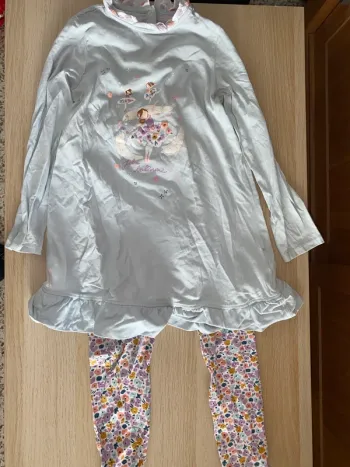 Pyjama 2 pièces chemise nuit sergent major 8 ans fleurs jolie ballerine danseuse
