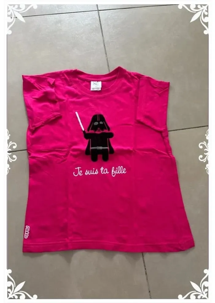 T-shirt fille 10 ans Pickto « Je suis ta fille » - photo numéro 2
