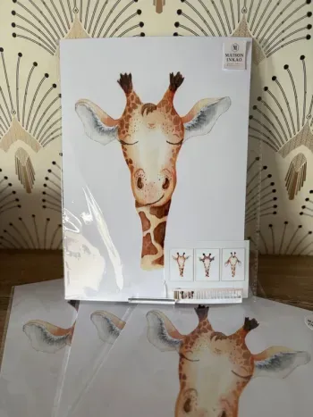Affiches Petites girafes pour chambre enfant