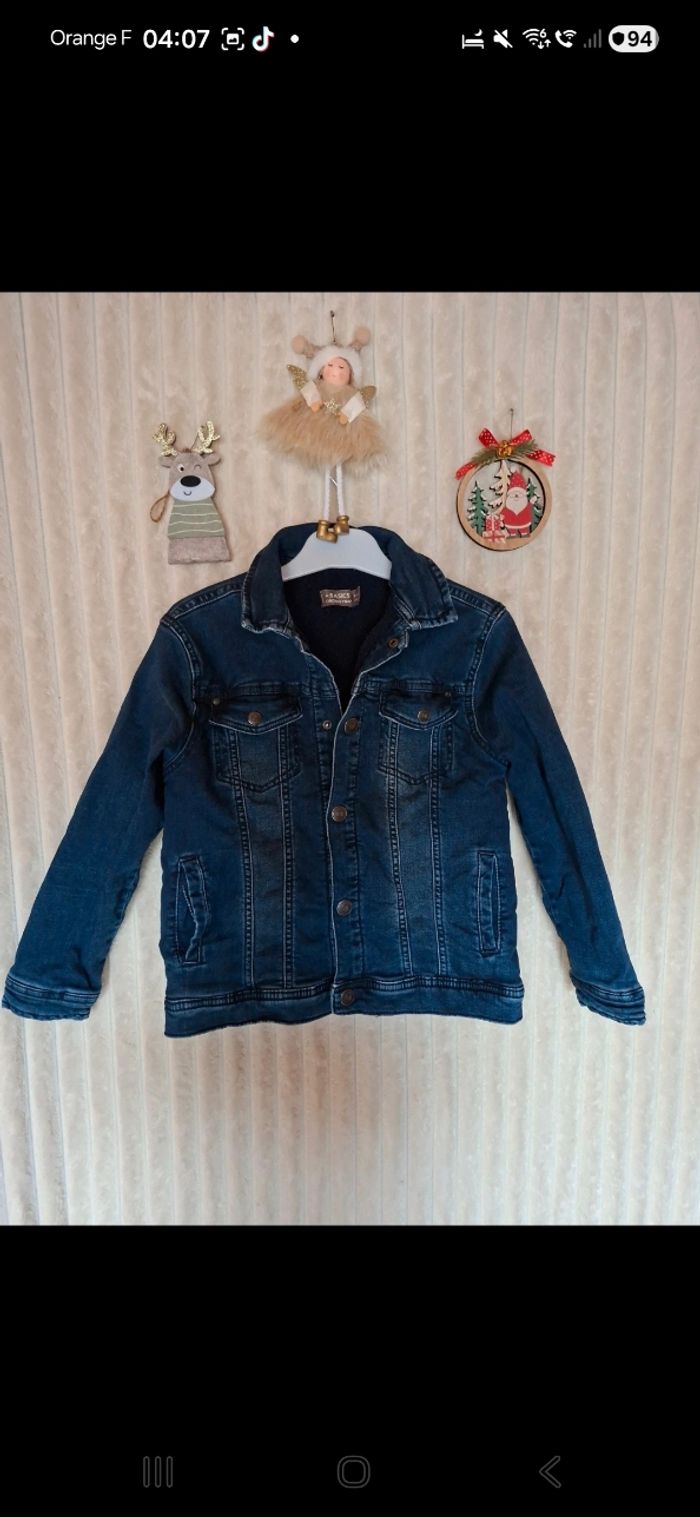 Blouson en jeans doublé en polaire orchestra 8 ans