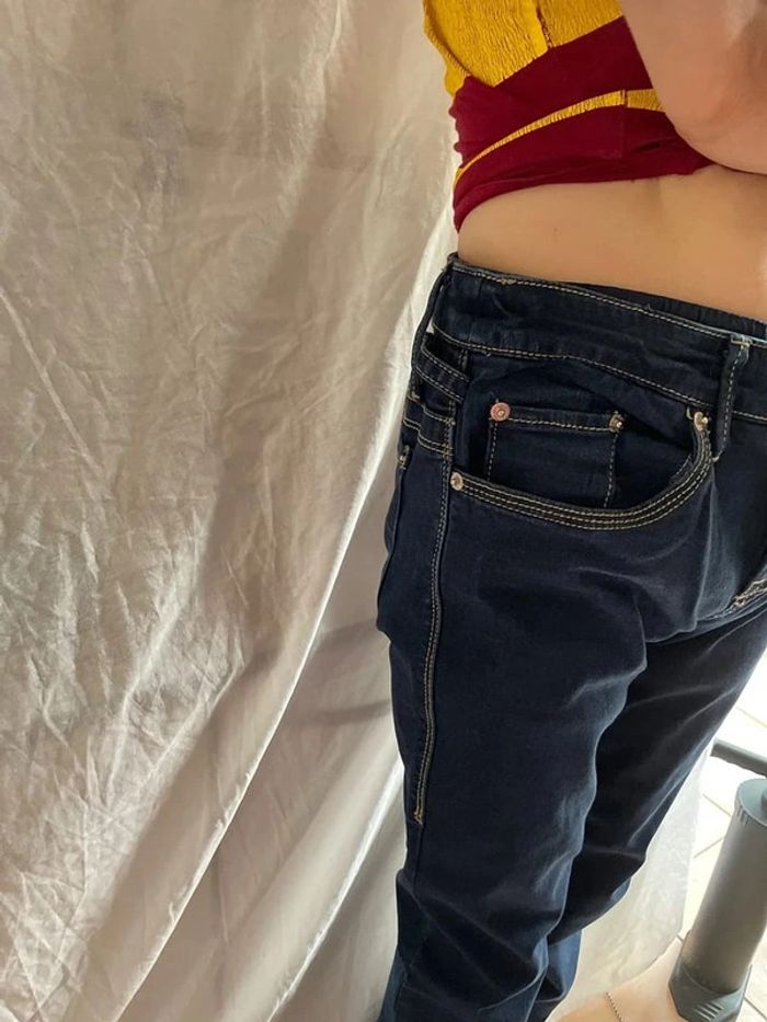 Pantalon en jean Baby Phat bleu taille M - photo numéro 4