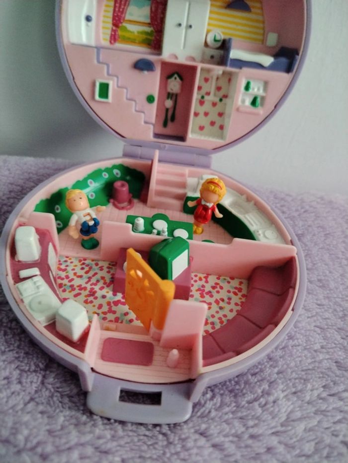 Polly Pocket vintage 1989 maison de Polly boîte ronde violette - photo numéro 3