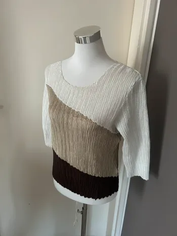 Milano haut blouse plissé femme, taille M/38
