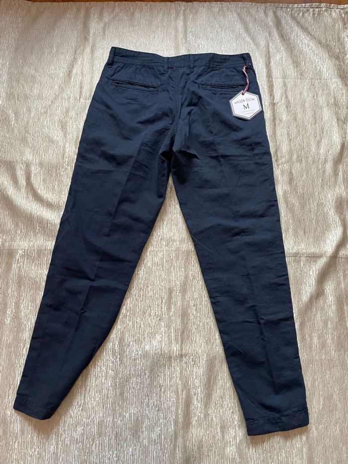 Pantalon chino bleu marine taille 36 Maison Oscar - photo numéro 2