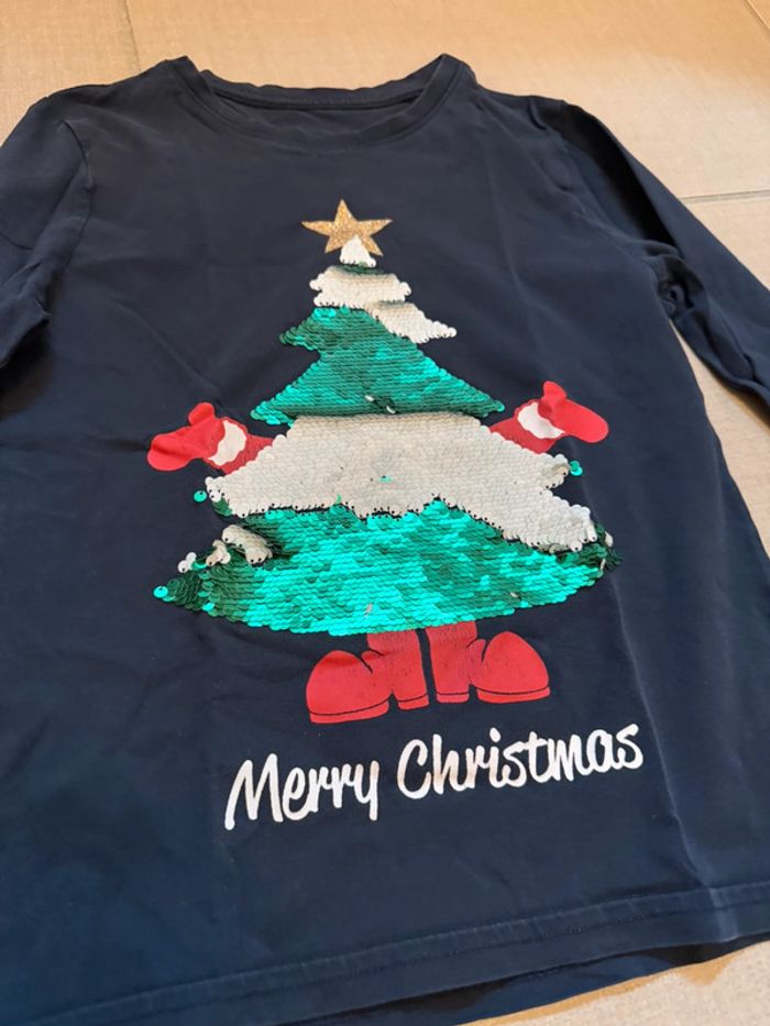 Pull Noël et teeshirts manches longues Noël sequins magiques Kiabi garçon 10 ans - photo numéro 3