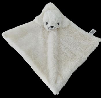 ❤️  B6250 TEX Baby Doudou Mouchoir Plat Otarie Phoque Blanc