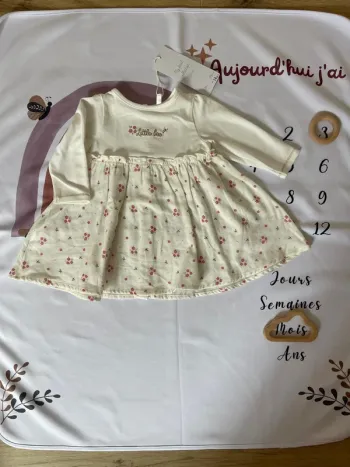 Robe bébé fille Orchestra – Neuve avec étiquette – Taille 3 mois🐝