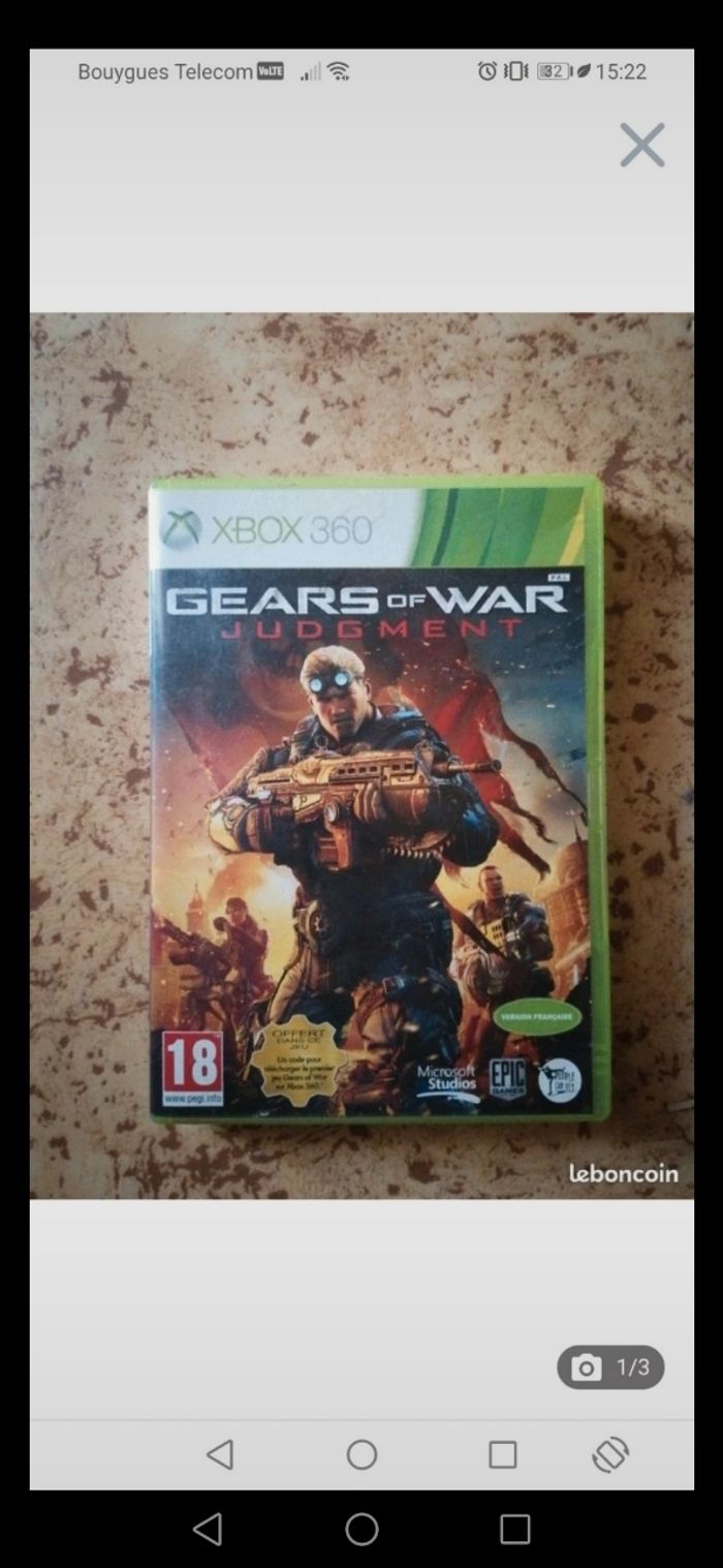 Jeux xbox 360 Gears of wars - photo numéro 1