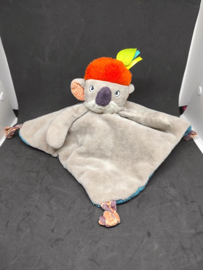 Moulin Roty Dans La Jungle Koala Panthère réversible doudou plat mouchoir  #geektradedoudou - photo numéro 2