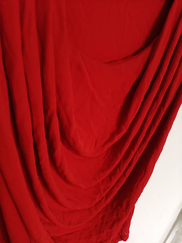 Top rouge KOOKAÏ drapé fluide sexy romantique mignon - photo numéro 2