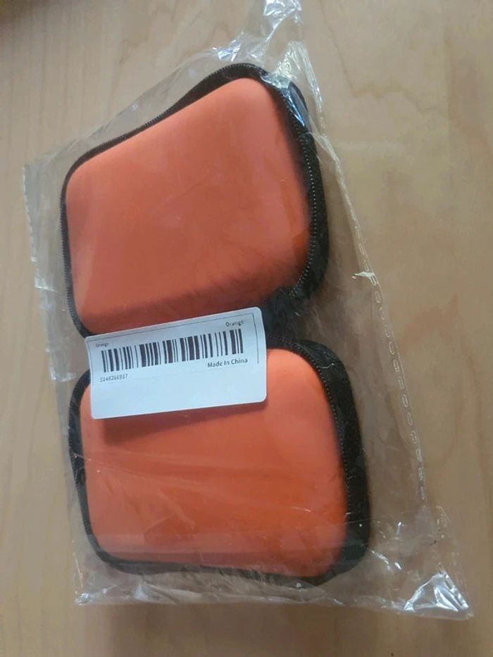 Mini Étui Rigide Rectangulaire de Voyage Orange Totalement Neuf