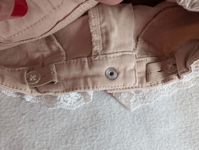 Short denim beige à dentelle - 92 - H&M - photo numéro 8