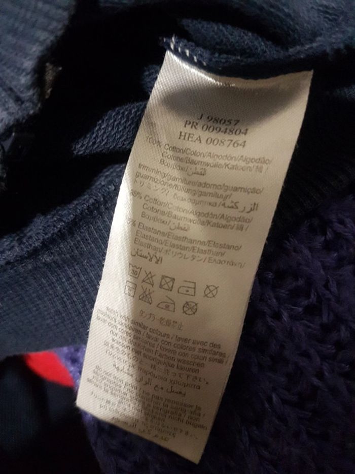 Sweat capuche bleu marine Hugo boss 6 mois 67 Cm zip - photo numéro 4