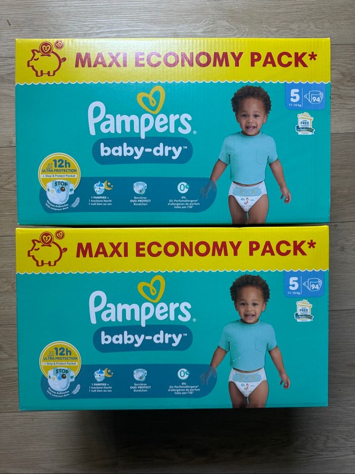 188 couches Pampers baby dry taille 5