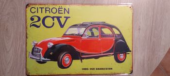 Plaque métal Citroën 2CV neuve