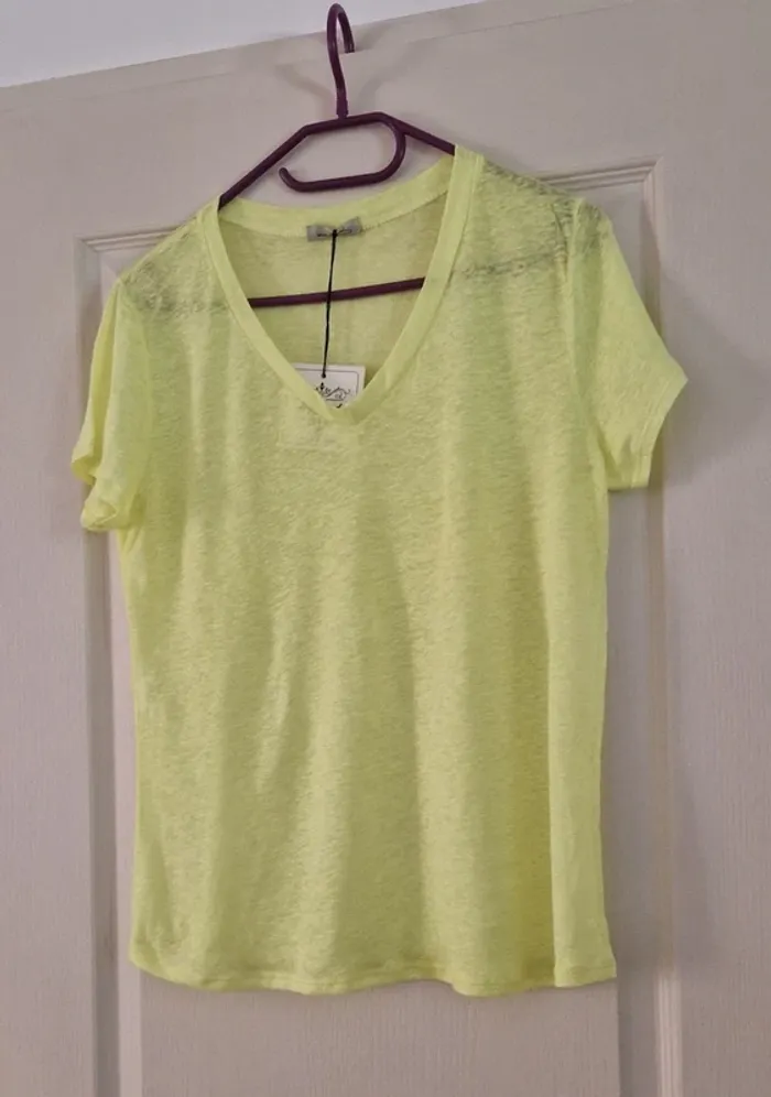 T-shirt Only Sud jaune fluo neuf avec étiquette - photo numéro 4