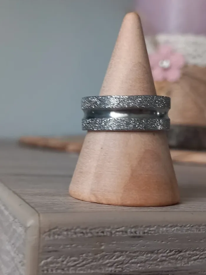 Bague en acier inoxydable taille 17 - photo numéro 3