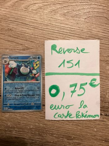 carte Pokémon tartard reverse 062/165 EV3.5 collection 151 FR neuf sortie de booster