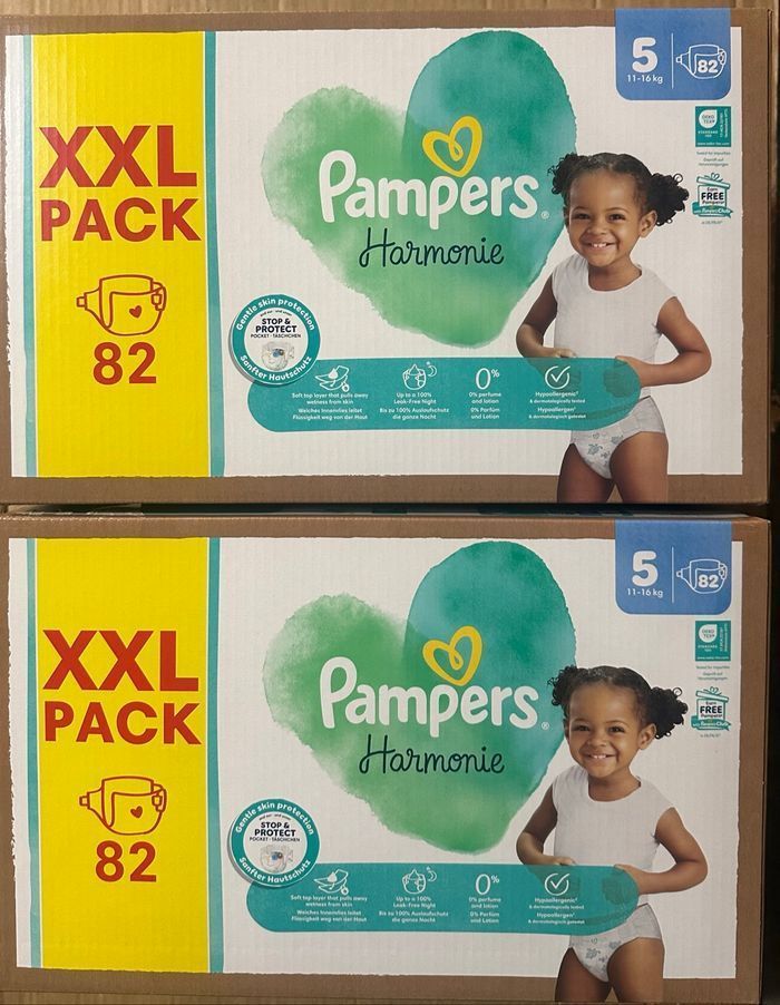 Lot de 02 cartons Pampers T4 Harmonie xxl