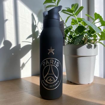 Gourde Etoile PSG Sport Avec Paille - Paris Saint germain - Noir