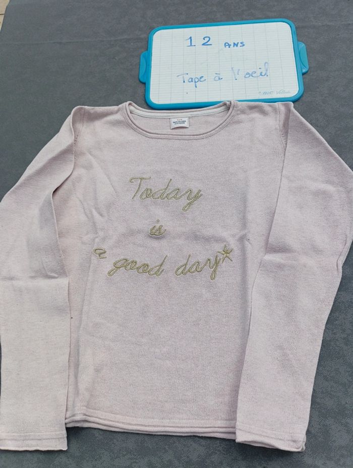 Pull rose pâle leger - photo numéro 2