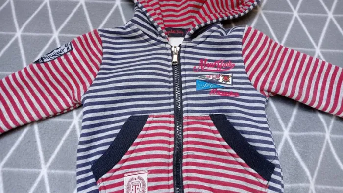 🦁Veste zippée à capuche, aéropilote baby, 6 mois - photo numéro 2