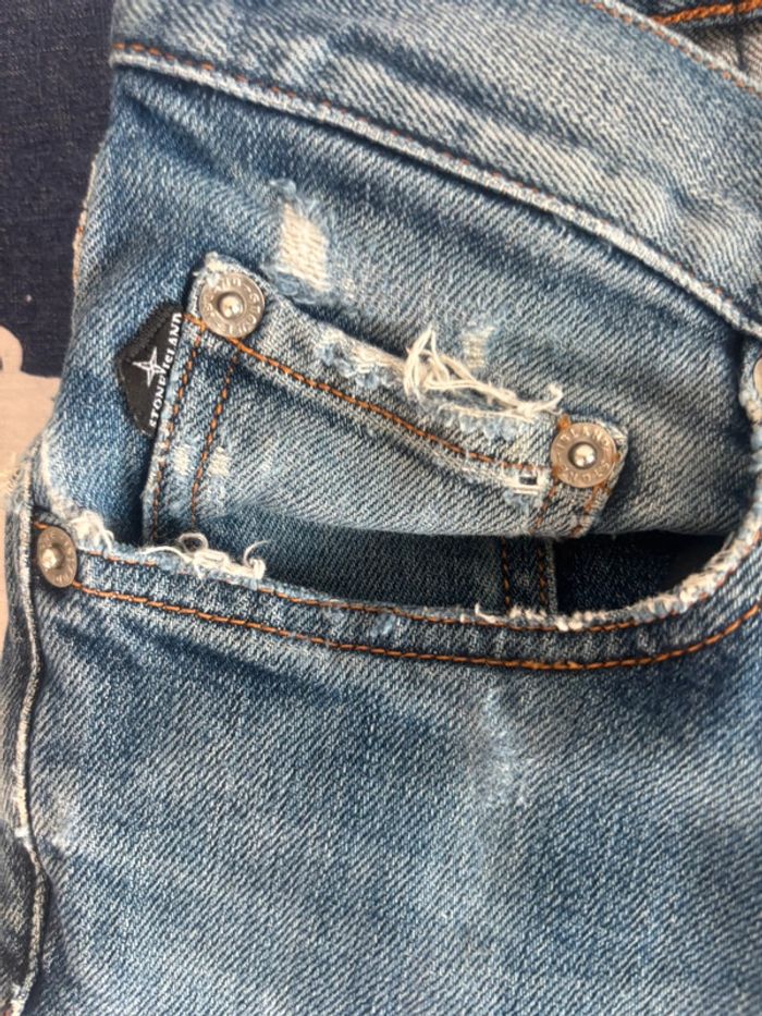 Jeans Stone Island taille 36 (xs) bleu marine - photo numéro 5