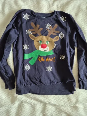 Sweat renne de Noël 138-140 cm