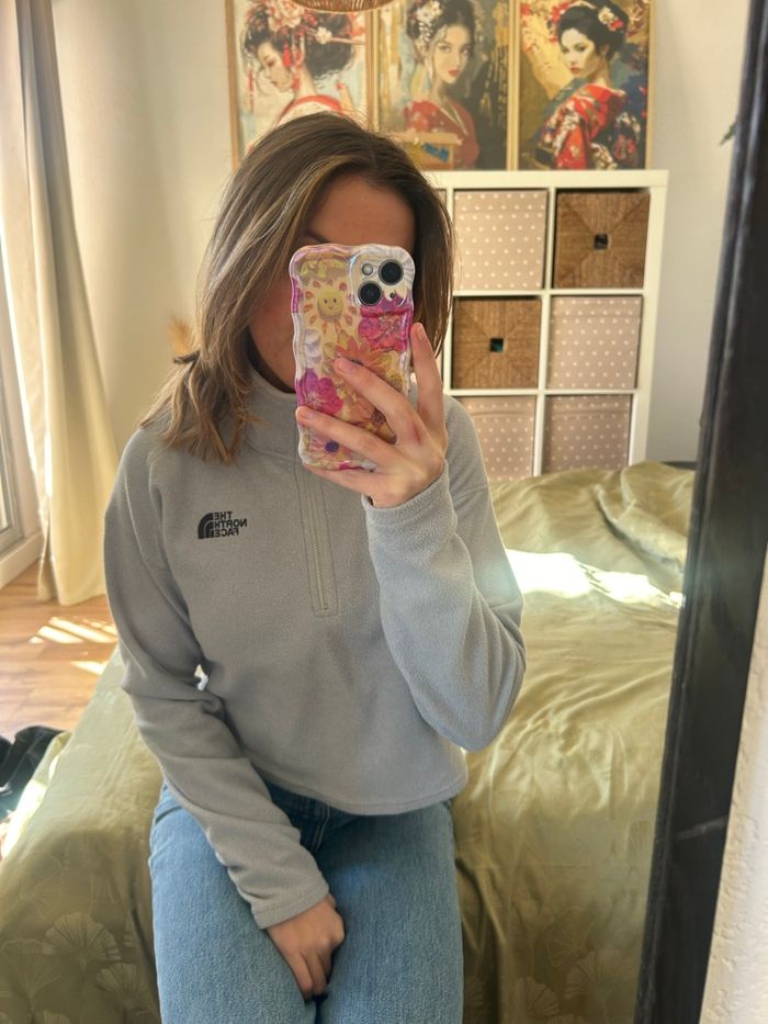 Polaire the north face grise bleutée - photo numéro 8