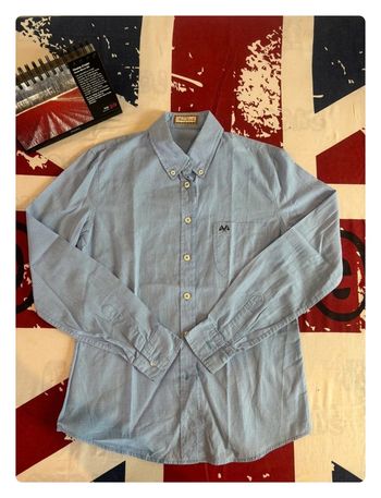 Chemise à carreau bleu et blanche Thomas Burberry femme S/M