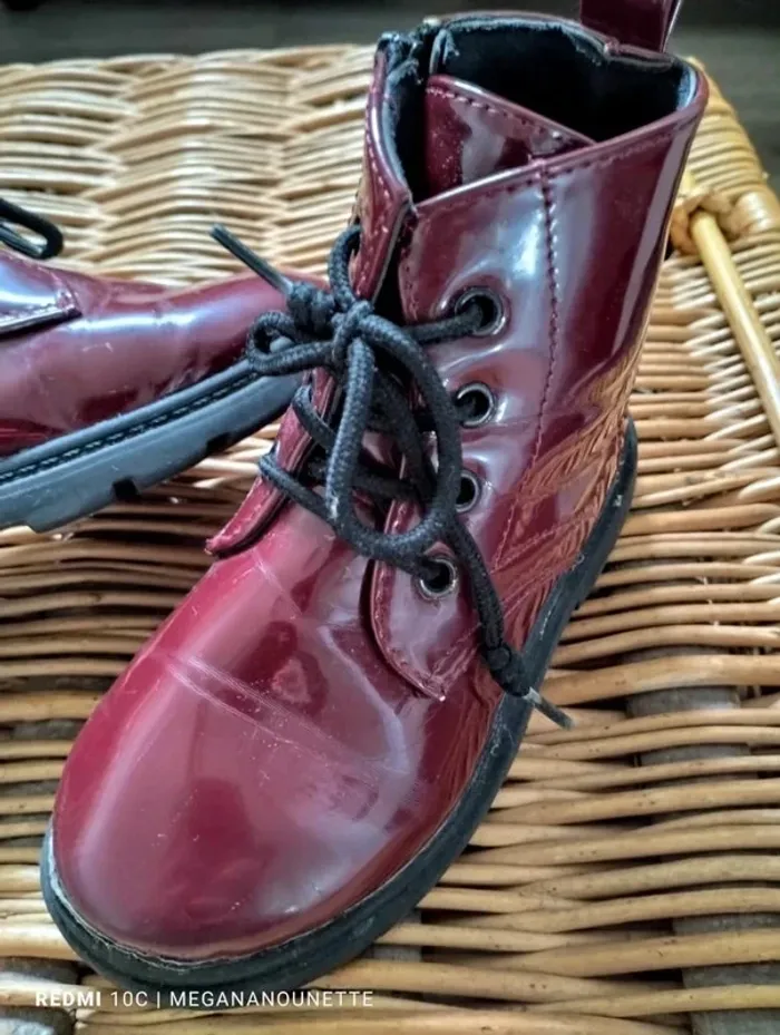 🍷 Bottines Bordeaux – Pointure 29 – Boutique Indépendante – Bon État - photo numéro 4