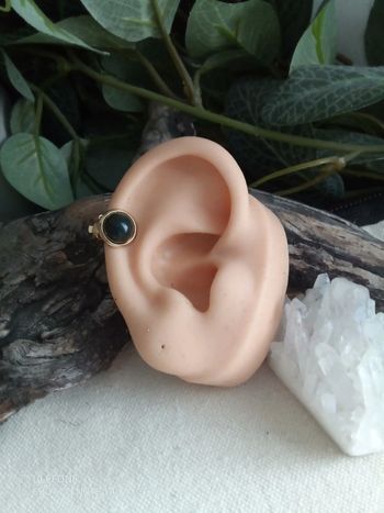 Clip oreille pierre d'agate