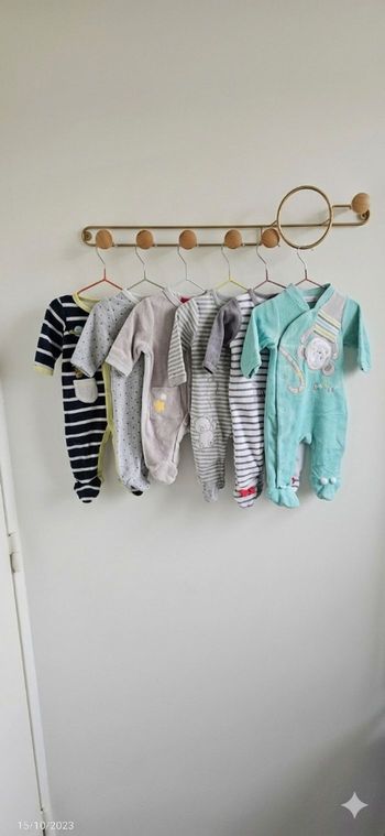 Lot 6 grenouillères Gémo Naissance - 1 Mois