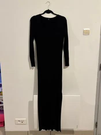 Robe longue côtelé
