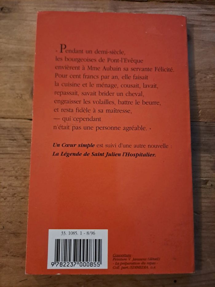 Livre Un Coeur Simple, Gustave Flaubert - photo numéro 2