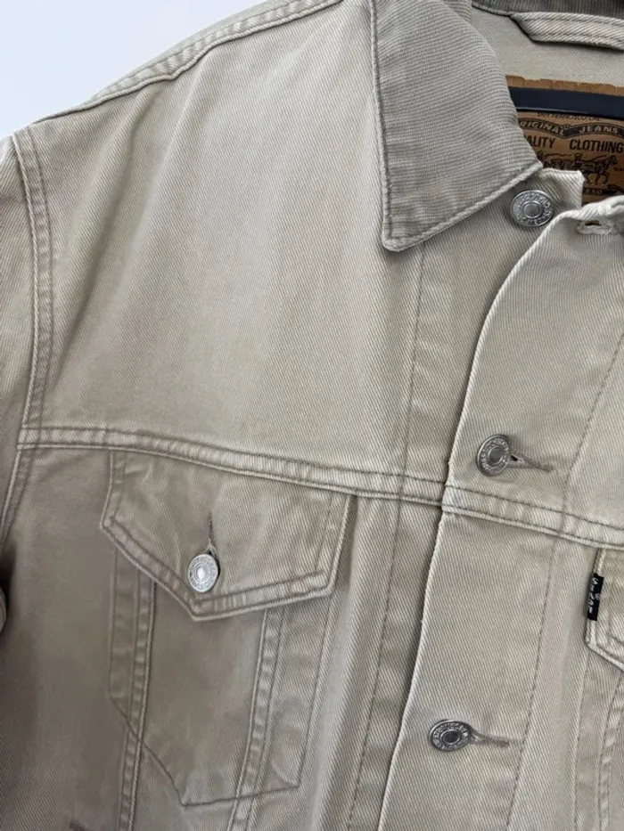 Veste en jeans Levi's beige homme vintage années 90 taille L très bon état - photo numéro 13