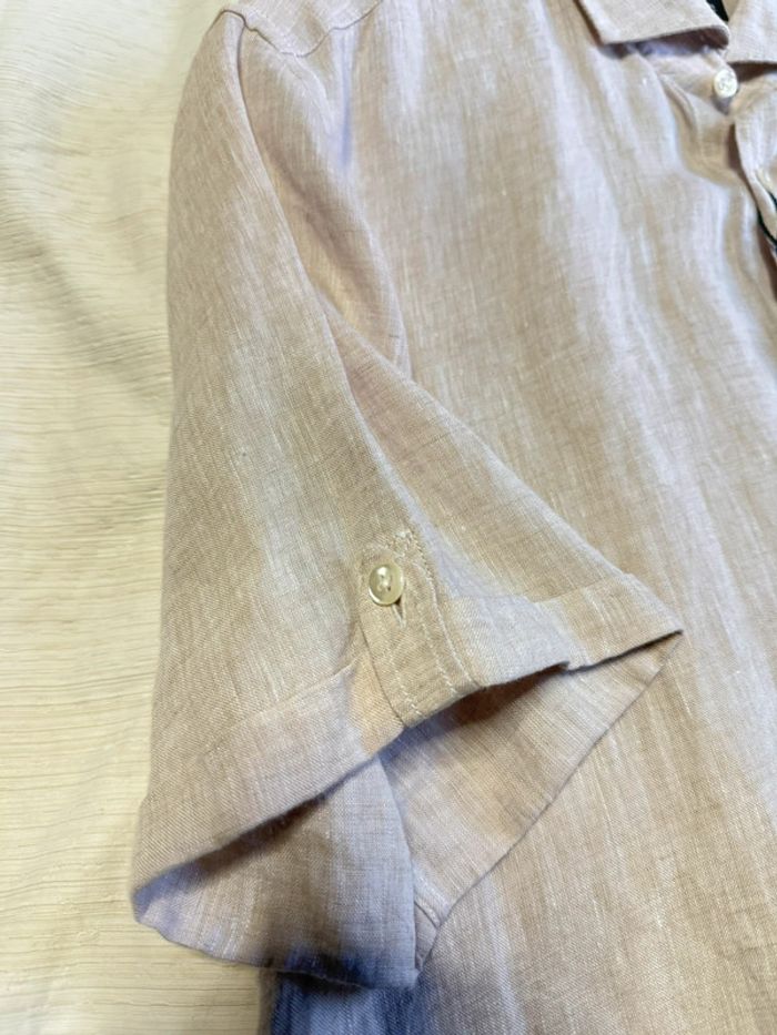 Roy robson - Chemise en lin, manches courtes, Beige, taille L - photo numéro 4
